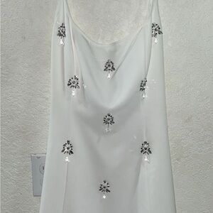 Elegant White Dress with Embellishments